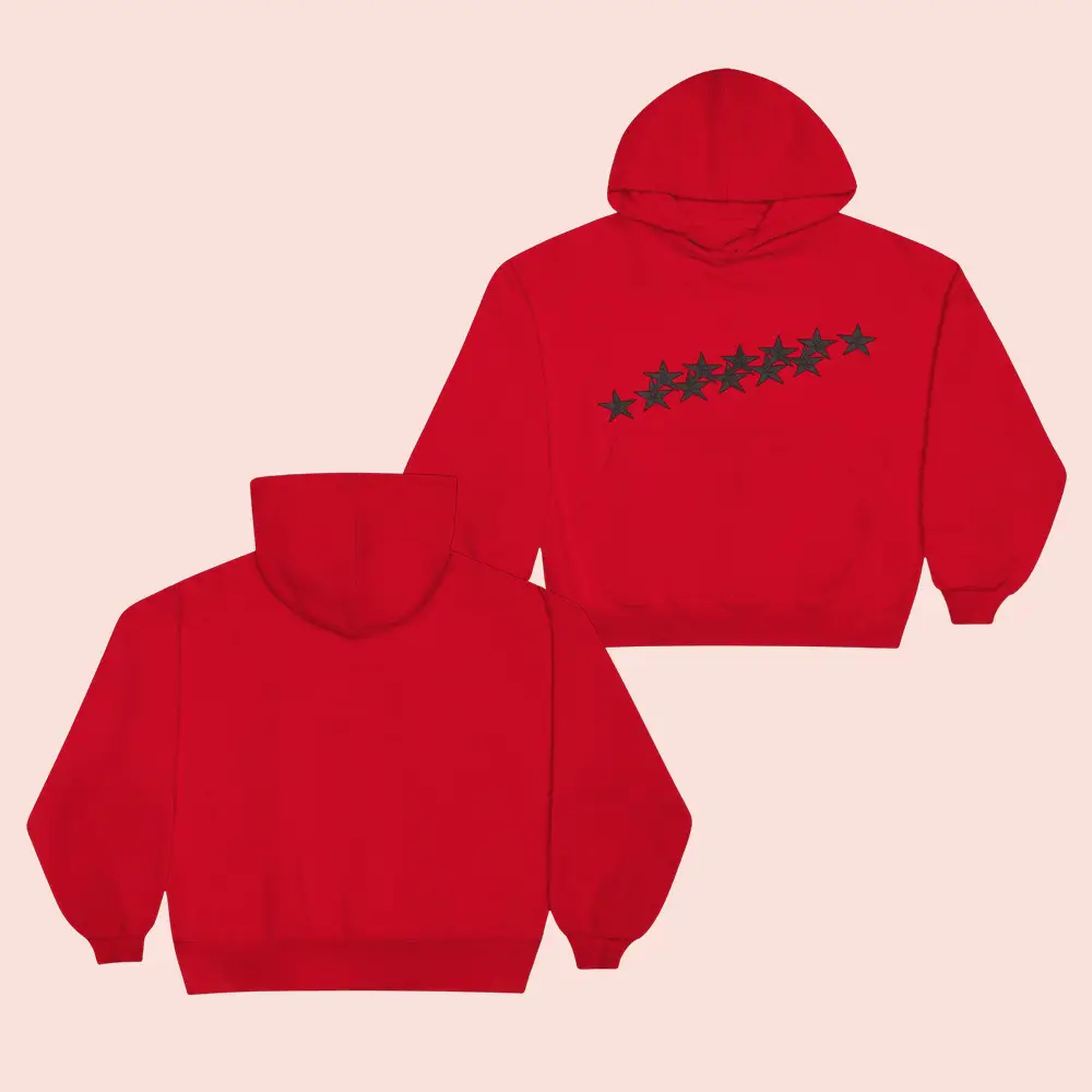 Cold Culture Hoodie Stars Hoodie Red And Black Cold Culture Clothing Gifts For Him