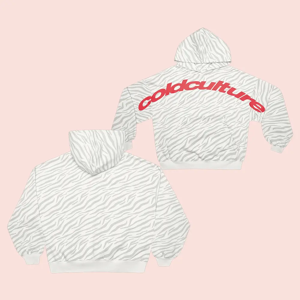 Cold Culture Hoodie Zebra Hoodie White Cold Culture Clothing Unique Birthday Gift For Husband
