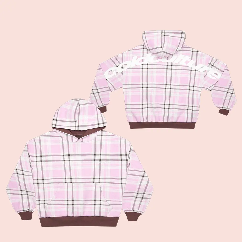 Cold Culture Hoodies Curved Plaid Hoodie Cold Culture Clothing Gifts For Girlfriend