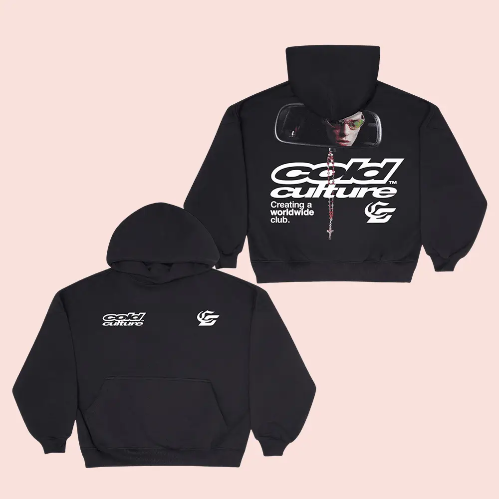 Cold Culture Hoodies Driving Mirror Hoodie Black Cold Culture Clothing Gifts