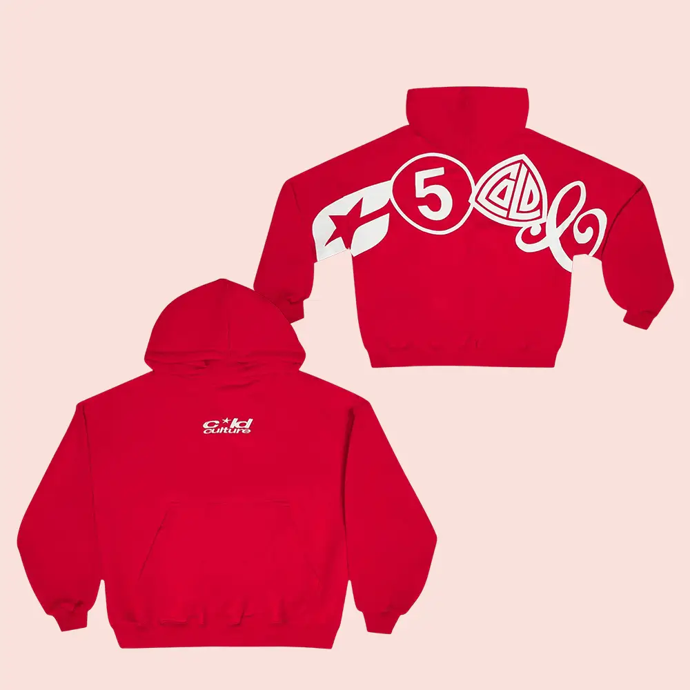Cold Culture Hoodies Iconic Cold Hoodie Red Cold Culture Streetwear Clothing