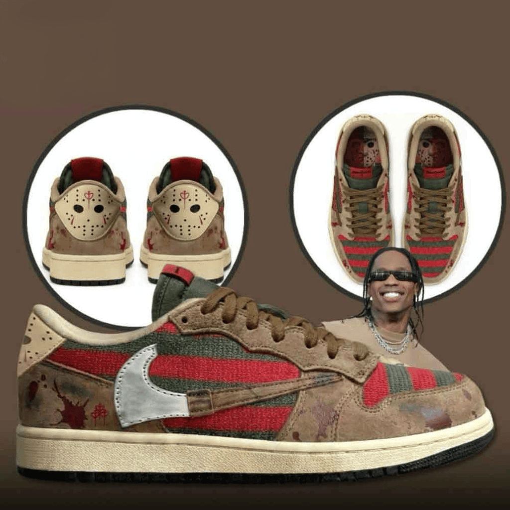 COLDSINS Freddy VS Jason Travis Scott Air Force 1 Shoes Sneakers Gifts for Husband