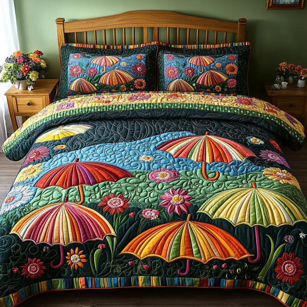 Color Splash Quilted Bedding Set Comfy Bedding Set That Adds Style and Warmth