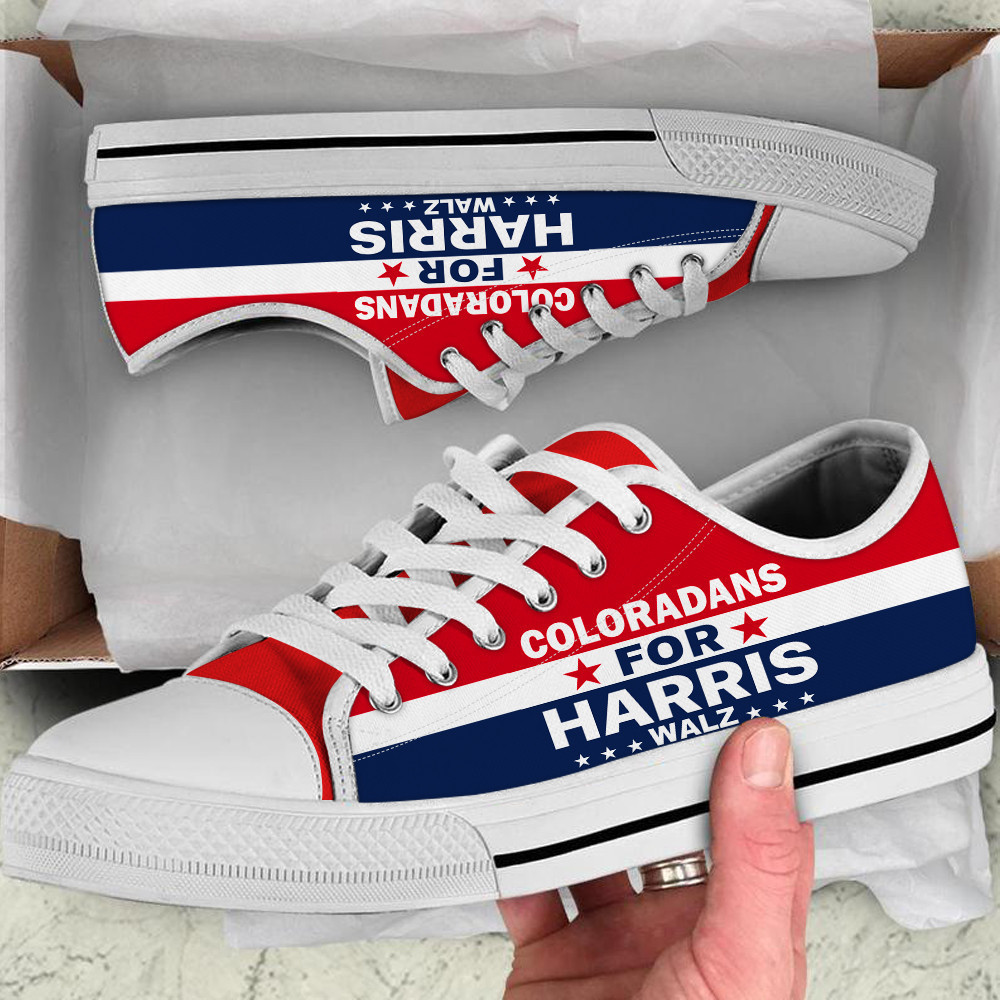 Coloradans For Harris Walz 2024 Low Top Shoes Coloradans Support Harris Walz Political Shoes Coloradans For Harris Walz 2024 Low Top Shoes Coloradans Support Harris Walz Political Shoes - Image 1