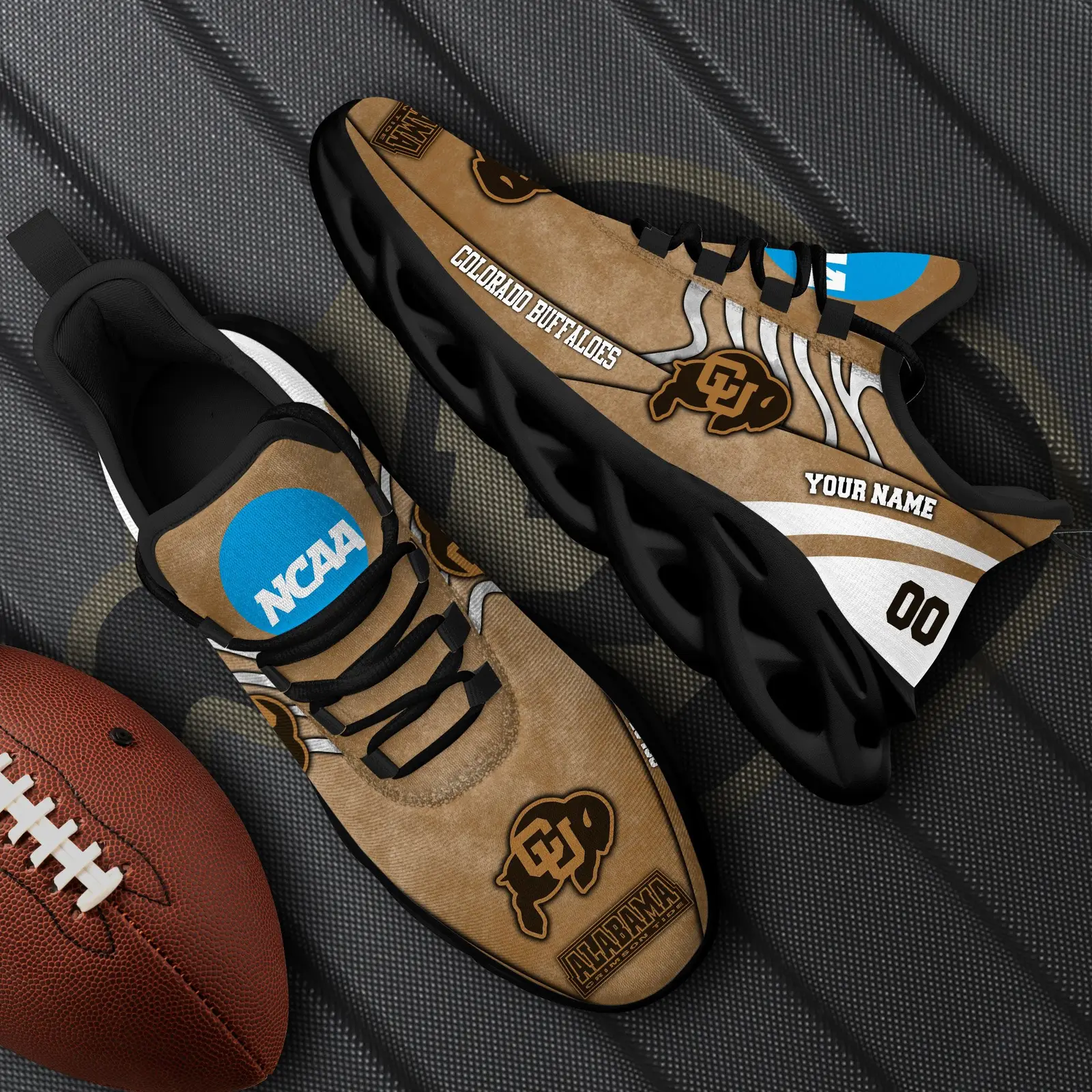 Colorado Buffaloes Black Max Soul Shoes 2026 Versions Custom Your Name And Number 312