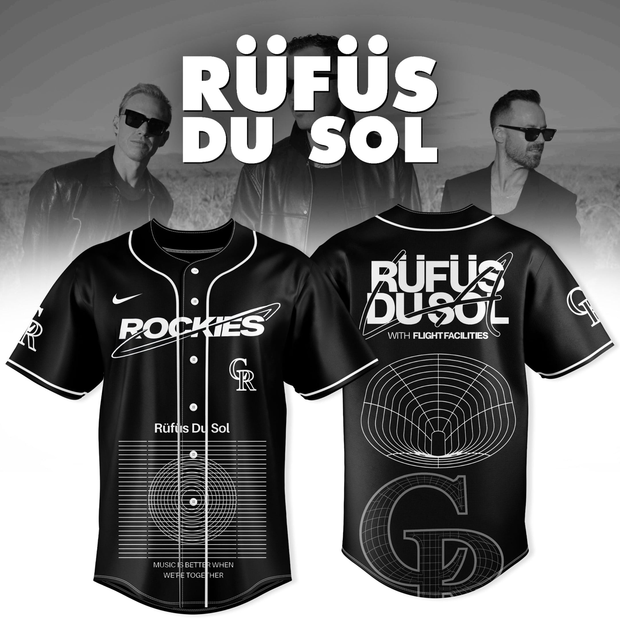 Colorado Rockies x RUFUS DU SOL 26 North America Tour Jersey Gifts For Baseball Fans