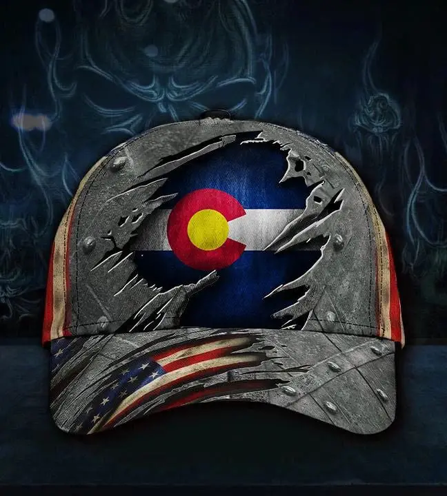 Colorado State Flag Hat 3D Printed American Vintage Hat Proud Colorado Cap Gift Idea For Him -WearandDecor