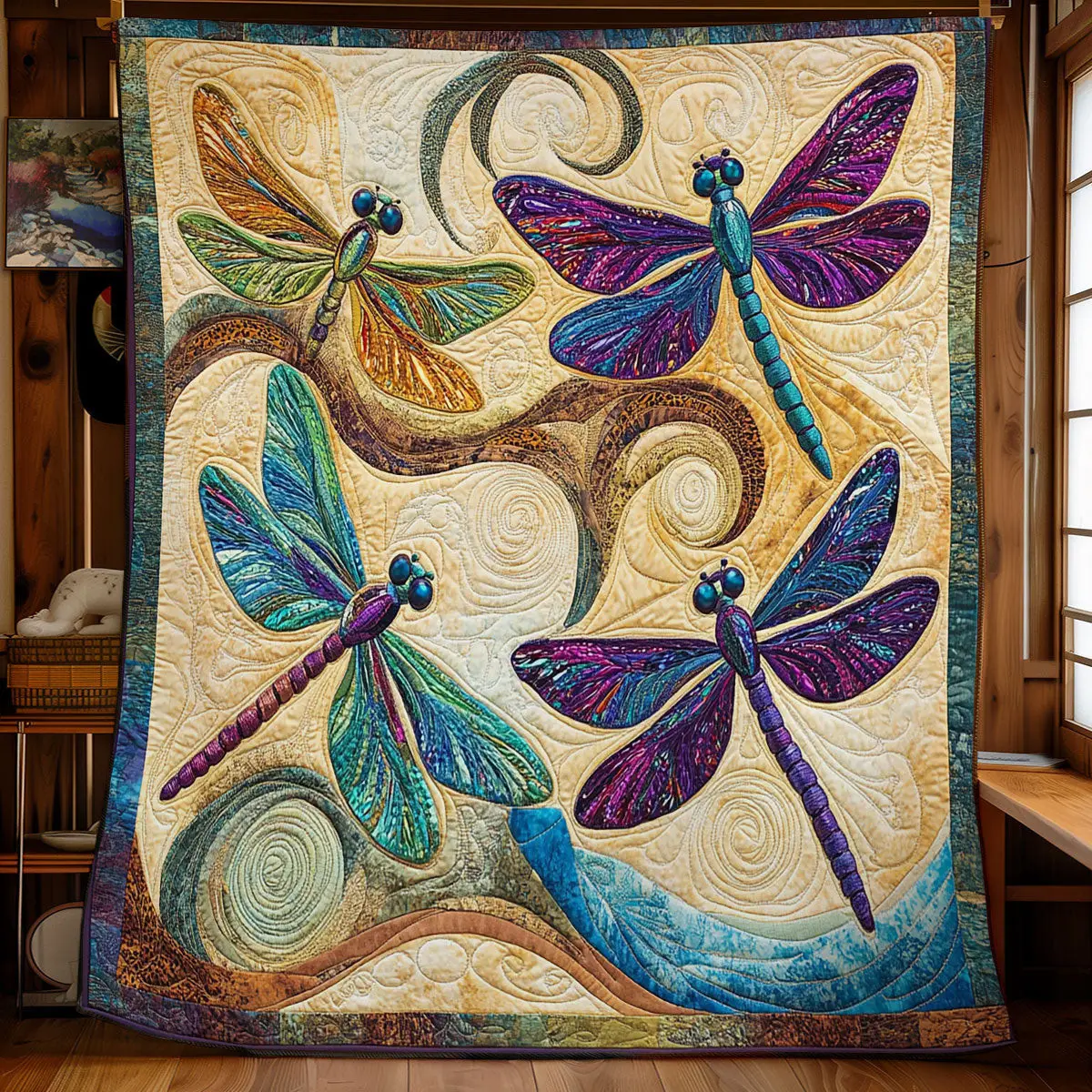 Colorful Dragoies Quilt Blanket Bed Decor Winding Design Gifts For Dragoies Lovers