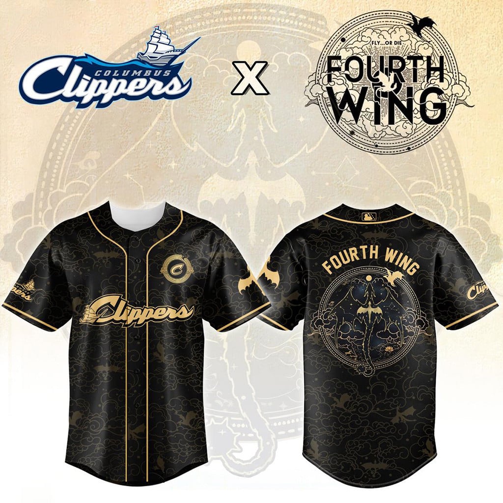 Columbus Clippers  X Fourth Wing Night Jersey 2026 Clippers Merch Best Gifts For Baseball Fans