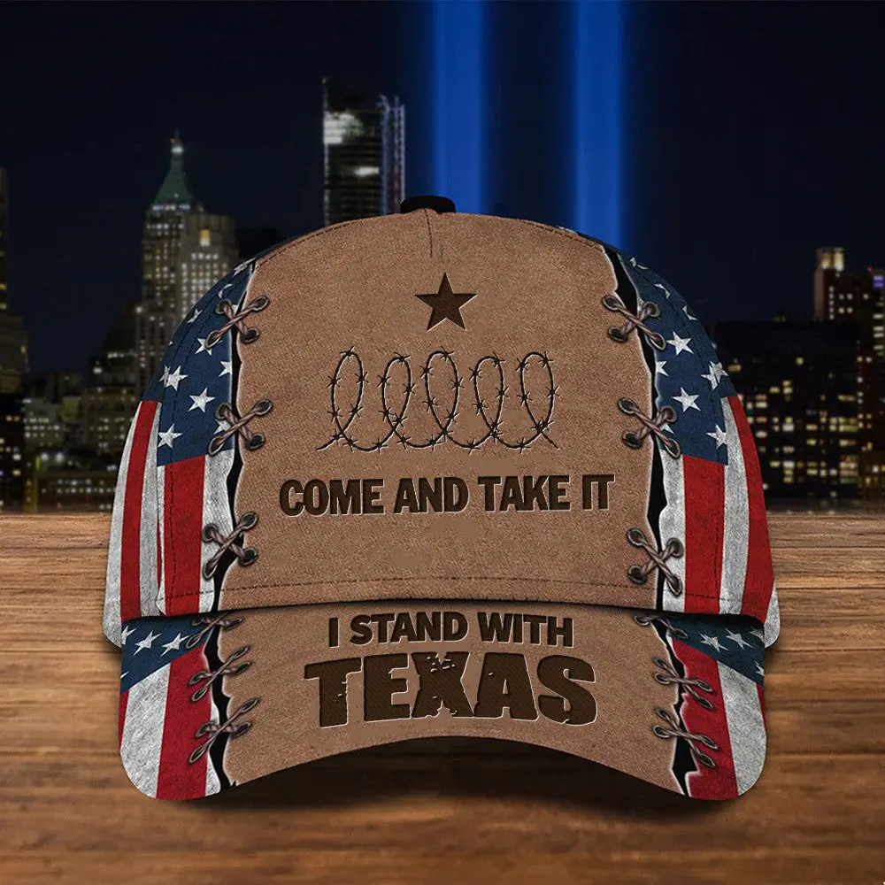 Come And Take It Hat I Stand With Texas Hat American Flag Cap -WearandDecor