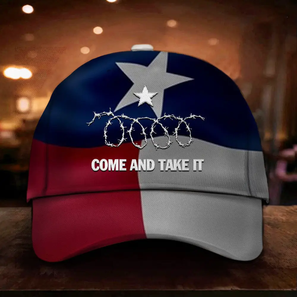 Come And Take It Razor Wire Hat Texas Flag Hat I Stand With Texas Cap -WearandDecor Come And Take It Razor Wire Hat Texas Flag Hat I Stand With Texas Cap -WearandDecor - Image 1
