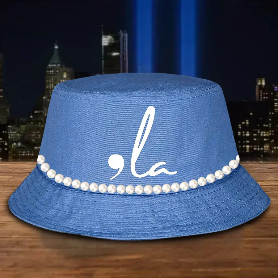 Comma La Kamala Funny Bucket Hat Chuck And Pearls Harris Walz Bucket Hat