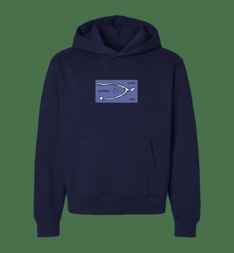 Conan Gray Merch Wishbone Navy Hoodie Conan Gray Concert Tour Merch Gifts For Fans