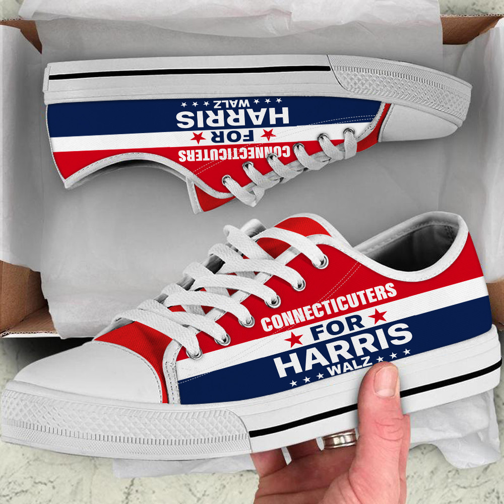 Connecticuters For Harris Walz 2024 Low Top Shoes Connecticuters Support Harris Walz Political Shoes Connecticuters For Harris Walz 2024 Low Top Shoes Connecticuters Support Harris Walz Political Shoes - Image 1