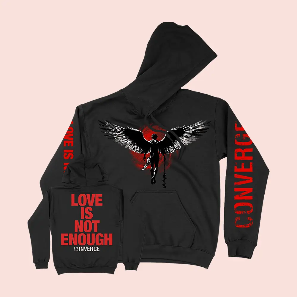 Converge Merch Love Is Not Enough Dark Angel Hoodie Best Gifts For Music Lovers