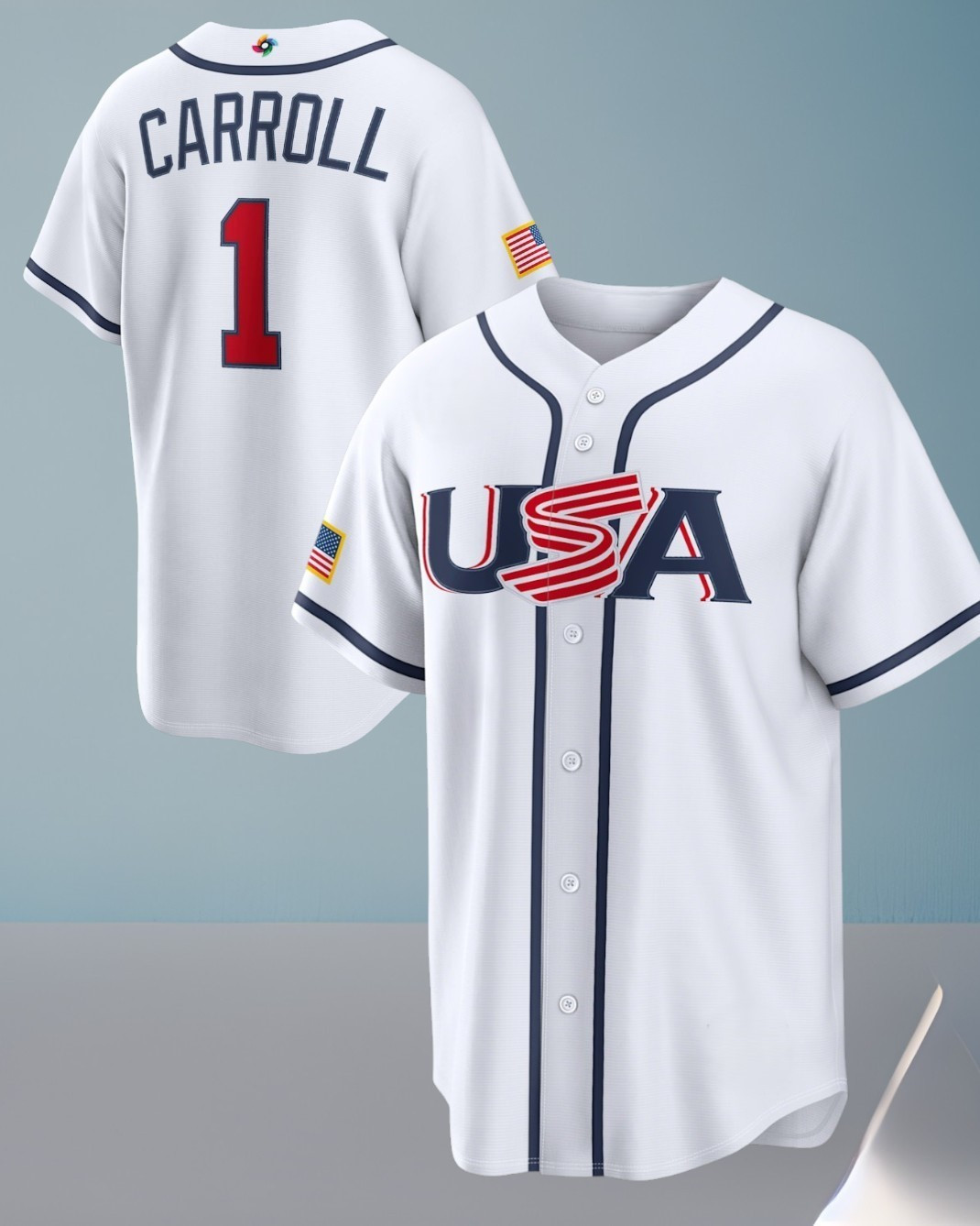 Corbin Carroll USA World Baseball Classic 2026 Baseball Name & Number Jersey Gift For Fans