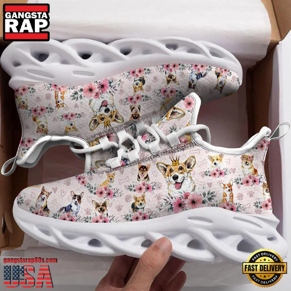 Corgi Dogs Lover Air Max Shoes Air Cushion Sneakers, Running Sneakers