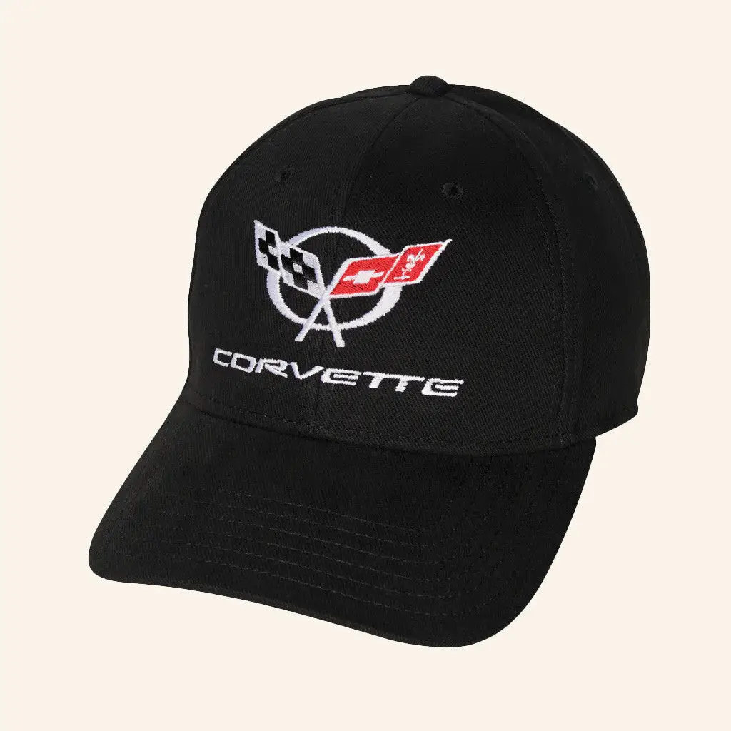 Corvette Merch C5 Corvette Emblem Black Cap Embroidered Unique Gifts For Husband -WearandDecor Corvette Merch C5 Corvette Emblem Black Cap Embroidered Unique Gifts For Husband -WearandDecor - Image 1