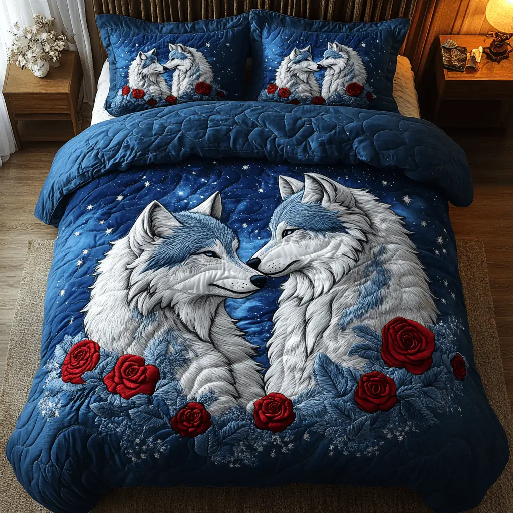 Cosmic Pack Quilted Bedding Set Vintage Home Decor Valentines Gifts For Boyfriend