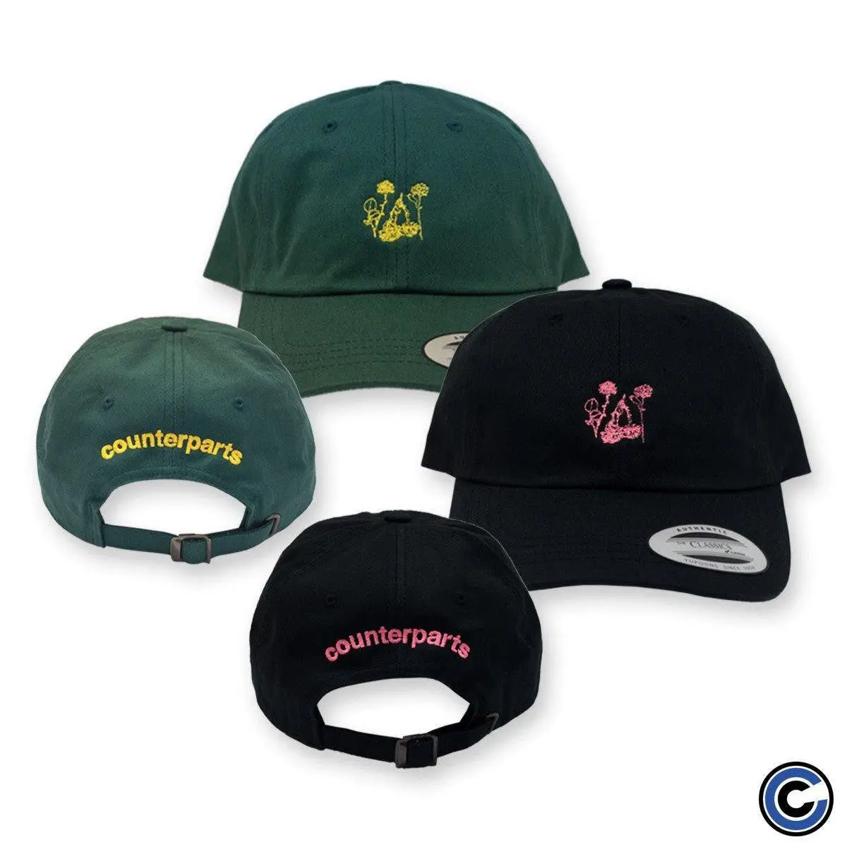 Counterparts Dead Flower Hat Dad And Daughter Gifts -WearandDecor