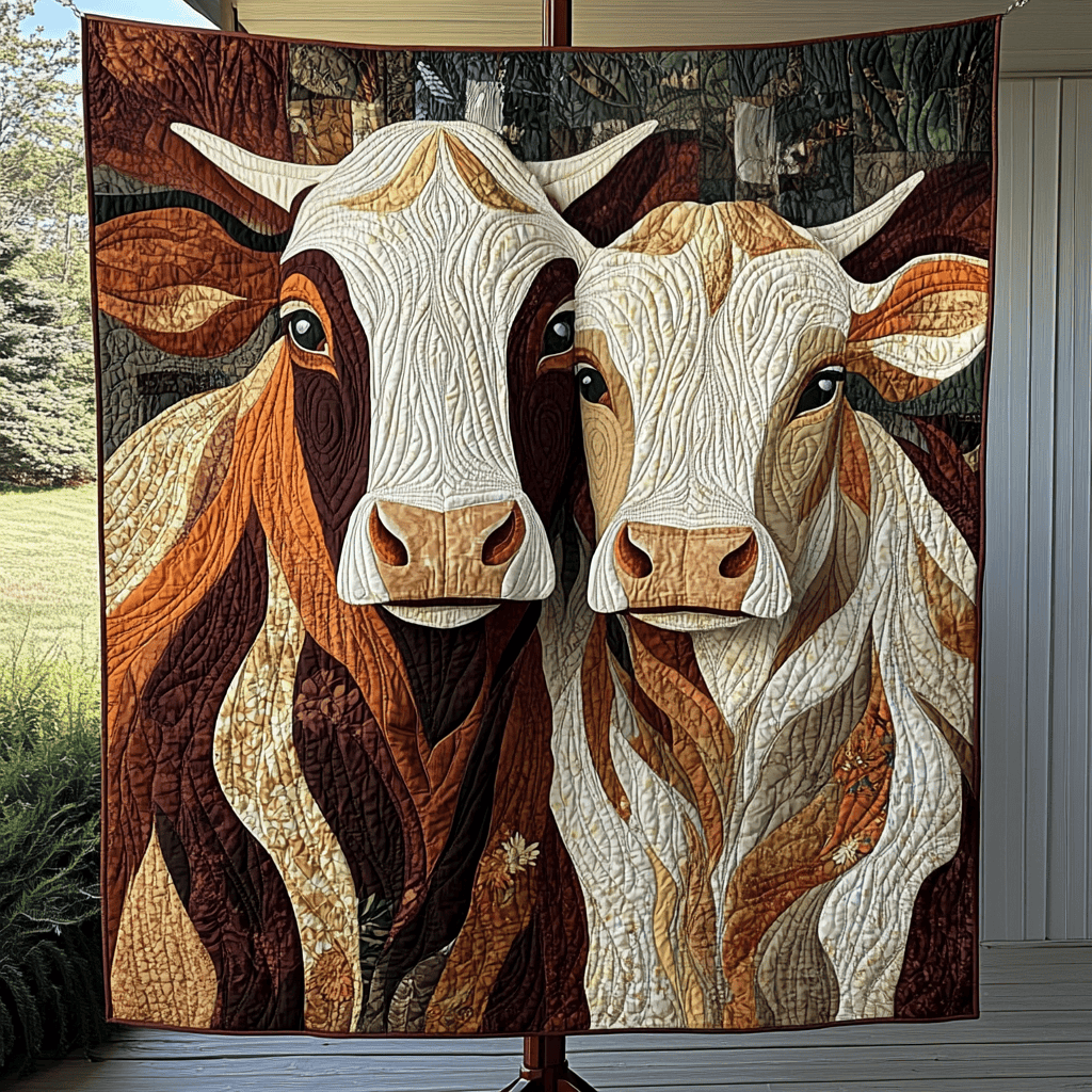 Country Charm Quilted Blanket Room Decor Ideas Cow Lover Presents