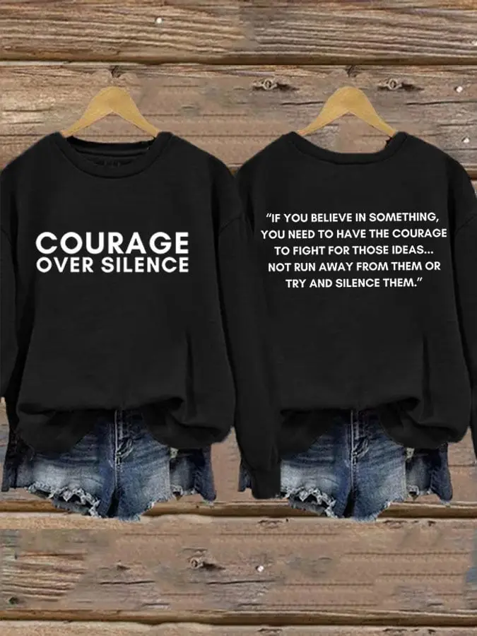 Courage Over Silence Charlie Kirk Sweatshirt If You Believie In Something CK Merch