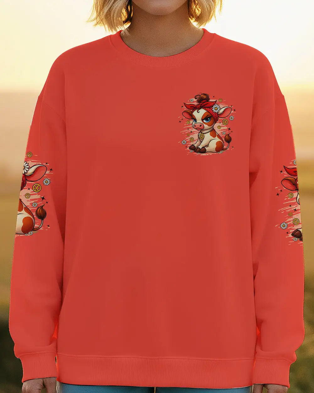 Cow Apparently I Have An Attitude Sweatshirt Cute Angry Cow Cartoon Clothing Gift For Wife