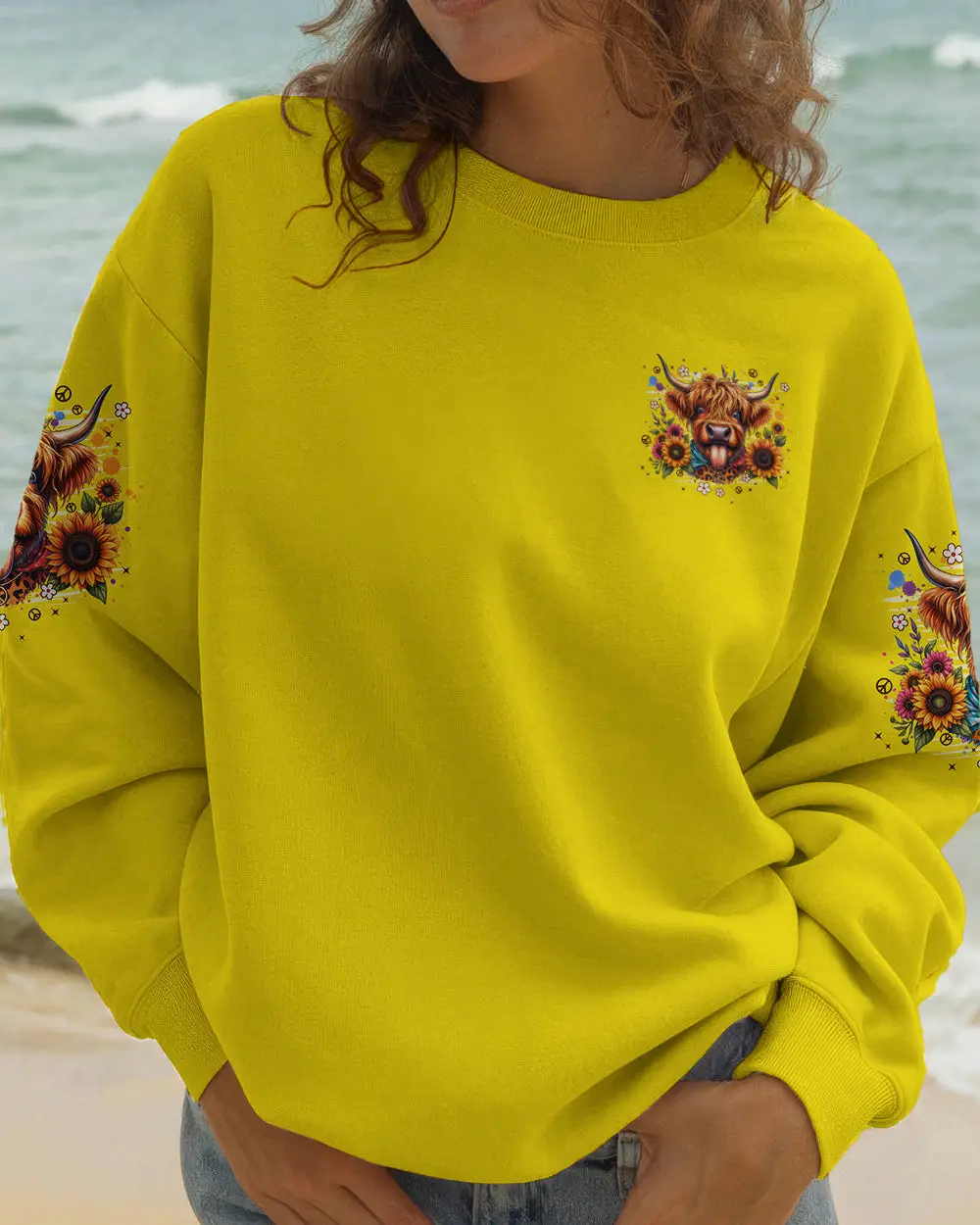 Cow Apparently I Have An Attitude Sweatshirt Sunflower And Peace Merch Gift For Highland Cow