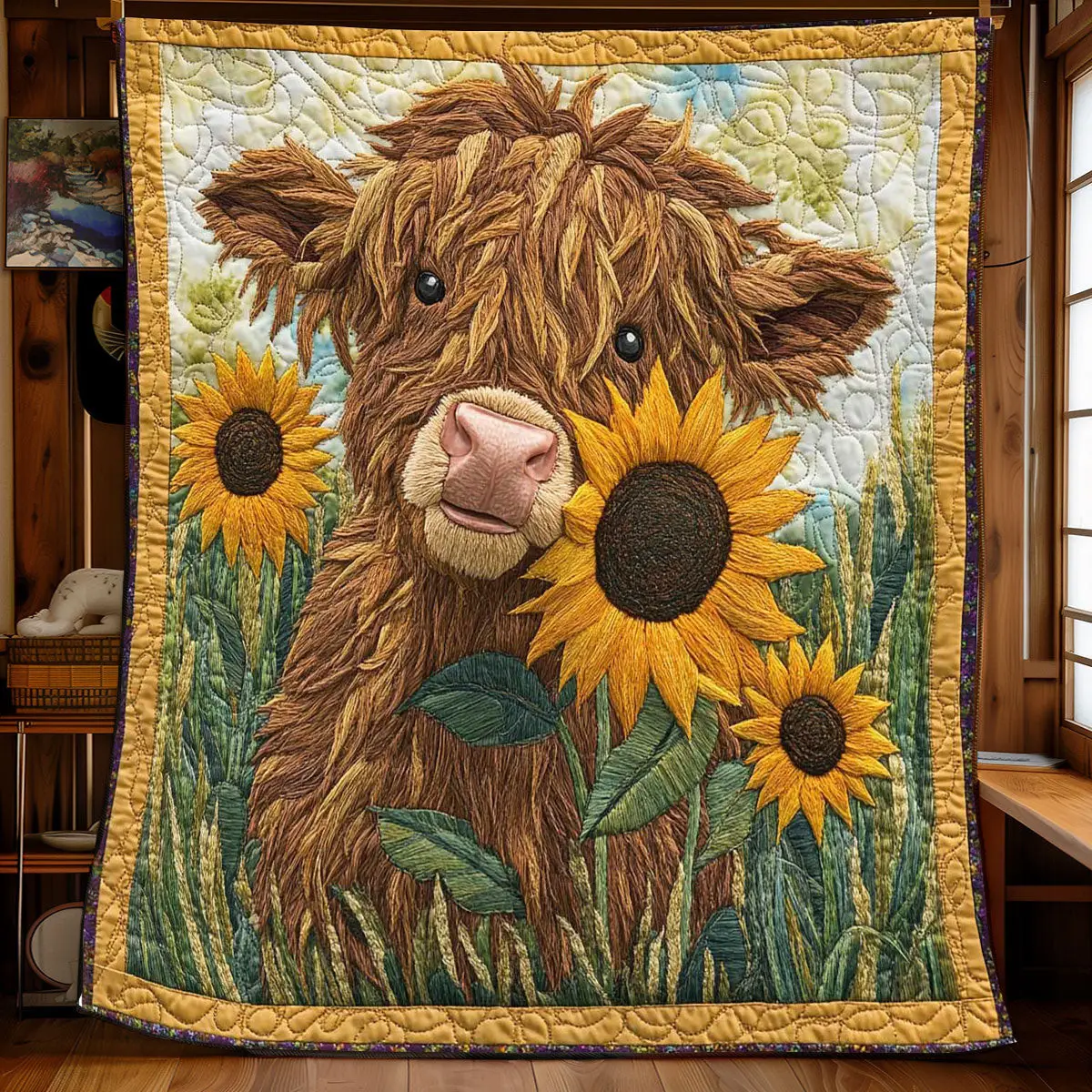 Cow Suower Quilt Blanket Cozy Throw Blanket Autumn Gift Ideas For Cow Lovers Cow Suower Quilt Blanket Cozy Throw Blanket Autumn Gift Ideas For Cow Lovers - Image 1