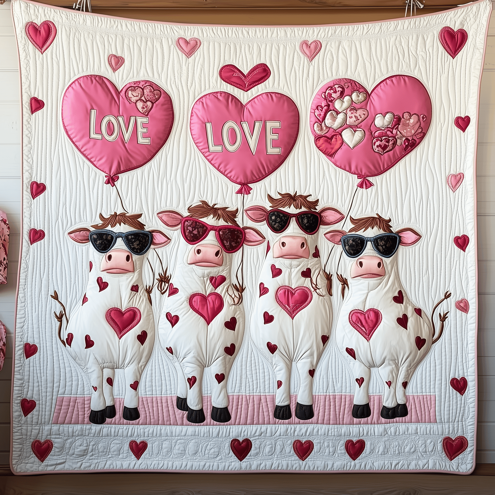 Cow Valentine Quilted Blanket Bedding Ideas Unique Valentine's Day Ideas Gifts