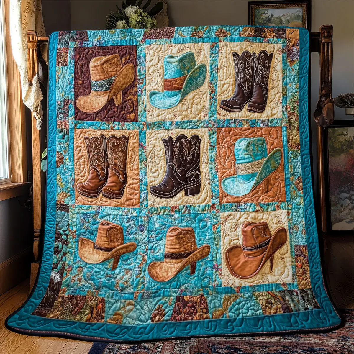 Cowboy Quilt Blankets Throws And Blankets Mother To Be Gifts