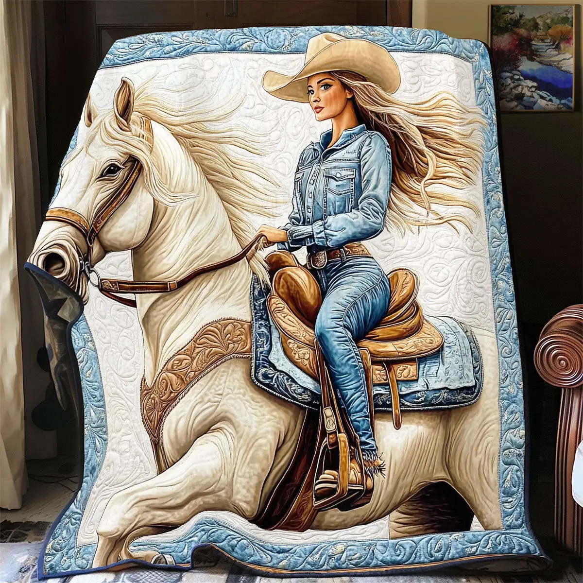 Cowgirl Quilt Blankets Throws And Blankets Unique Mother's Day Gifts