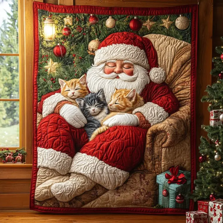 Cozy Christmas Quilt Perfect Housewarming Gift with Quilt Blanket