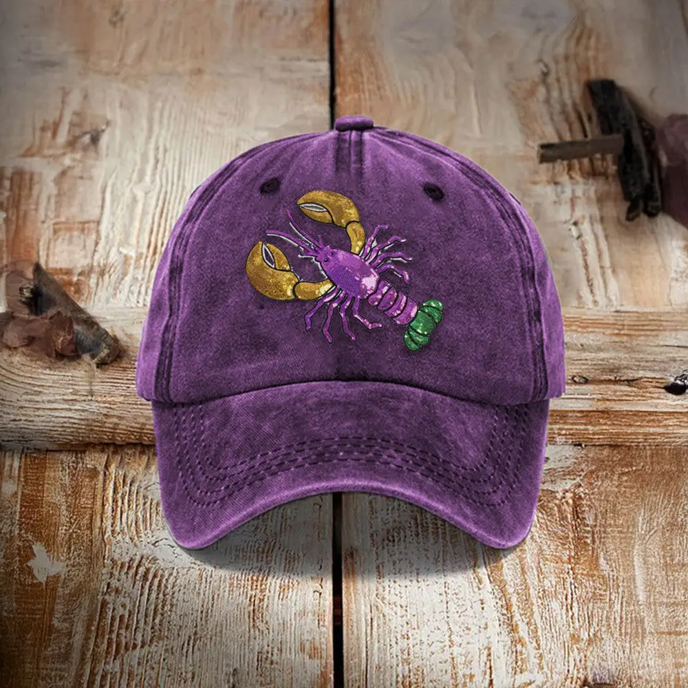 Crawfish Mardi Gras Hat Fat Tuesday Holiday Cap Gifts For Men Women -WearandDecor