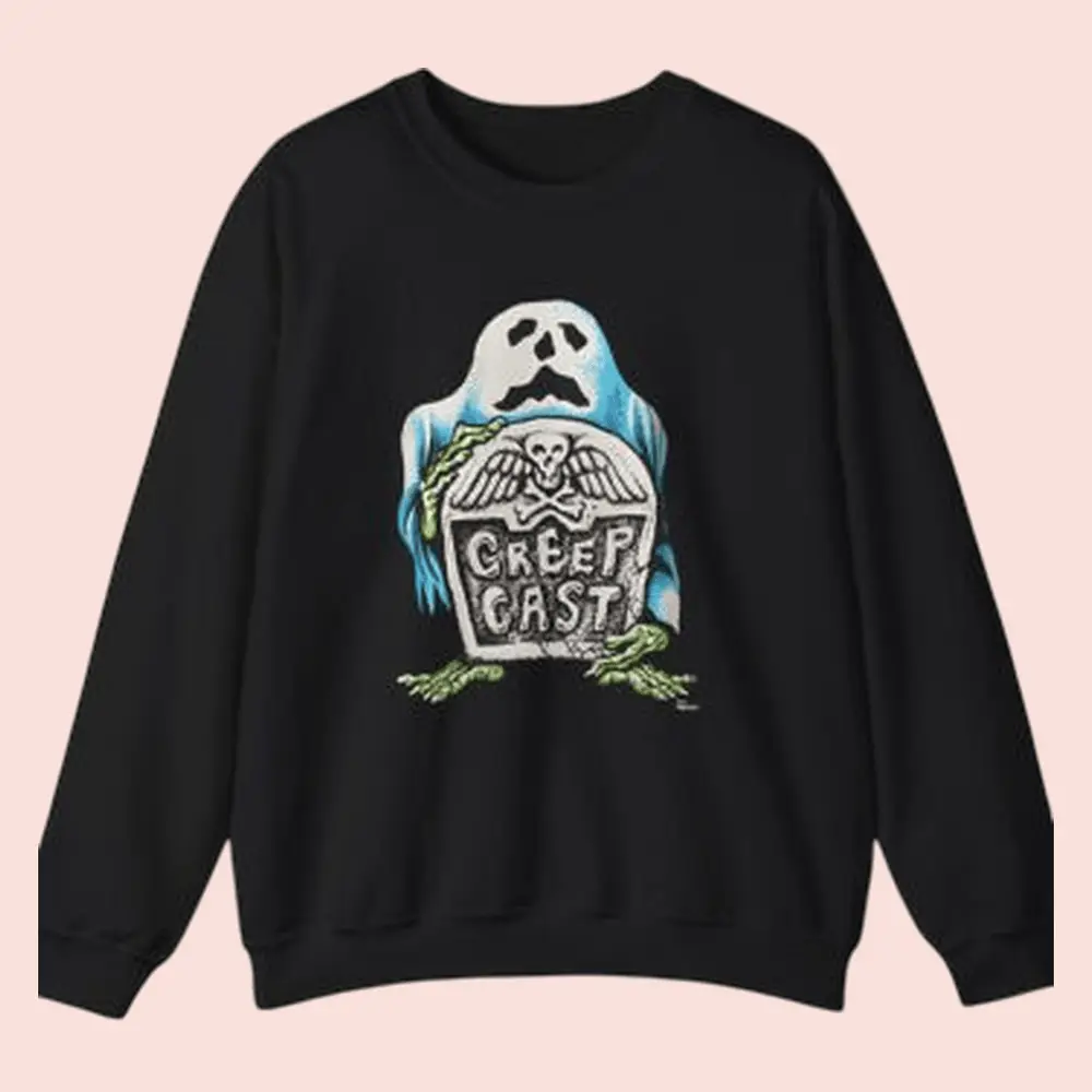 Creepcast Merch Creepcast Tombstone Sweatshirt Clothes Gift For Creepypasta Fans