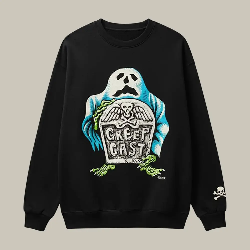 CreepCast Tombstone MeatCanyon Sweatshirt Horror Comedy Merch Gifts For Husband