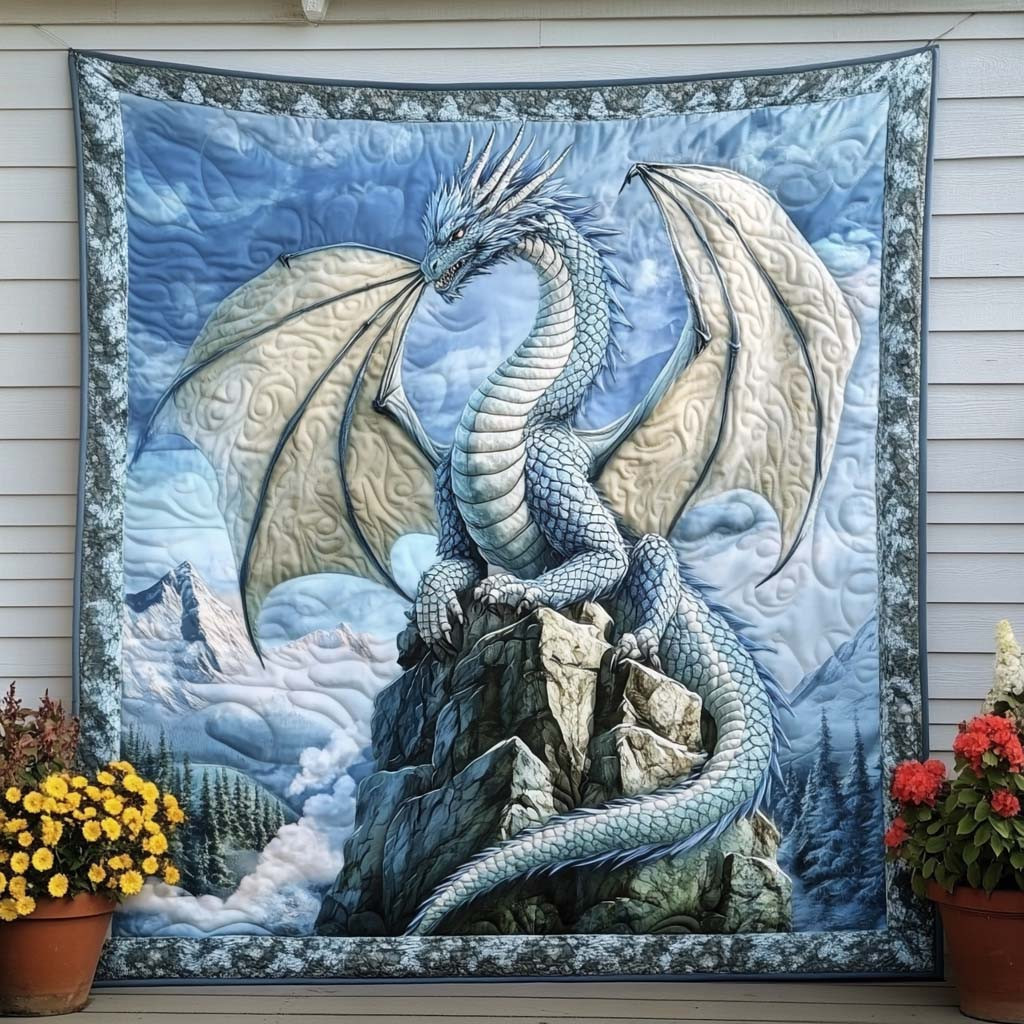 Crimson Wings Quilted Blanket Christmas Bedroom Decor Dragon Related Gifts Crimson Wings Quilted Blanket Christmas Bedroom Decor Dragon Related Gifts - Image 1