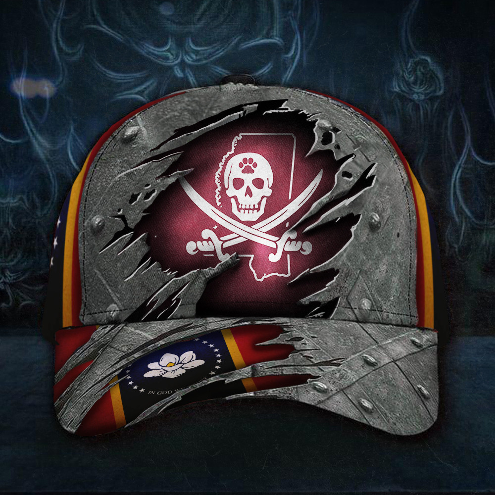 Cross Sword New Mississippi Flag Hat Mississippi State Pirate Flag Merch Gift For Football Fan
