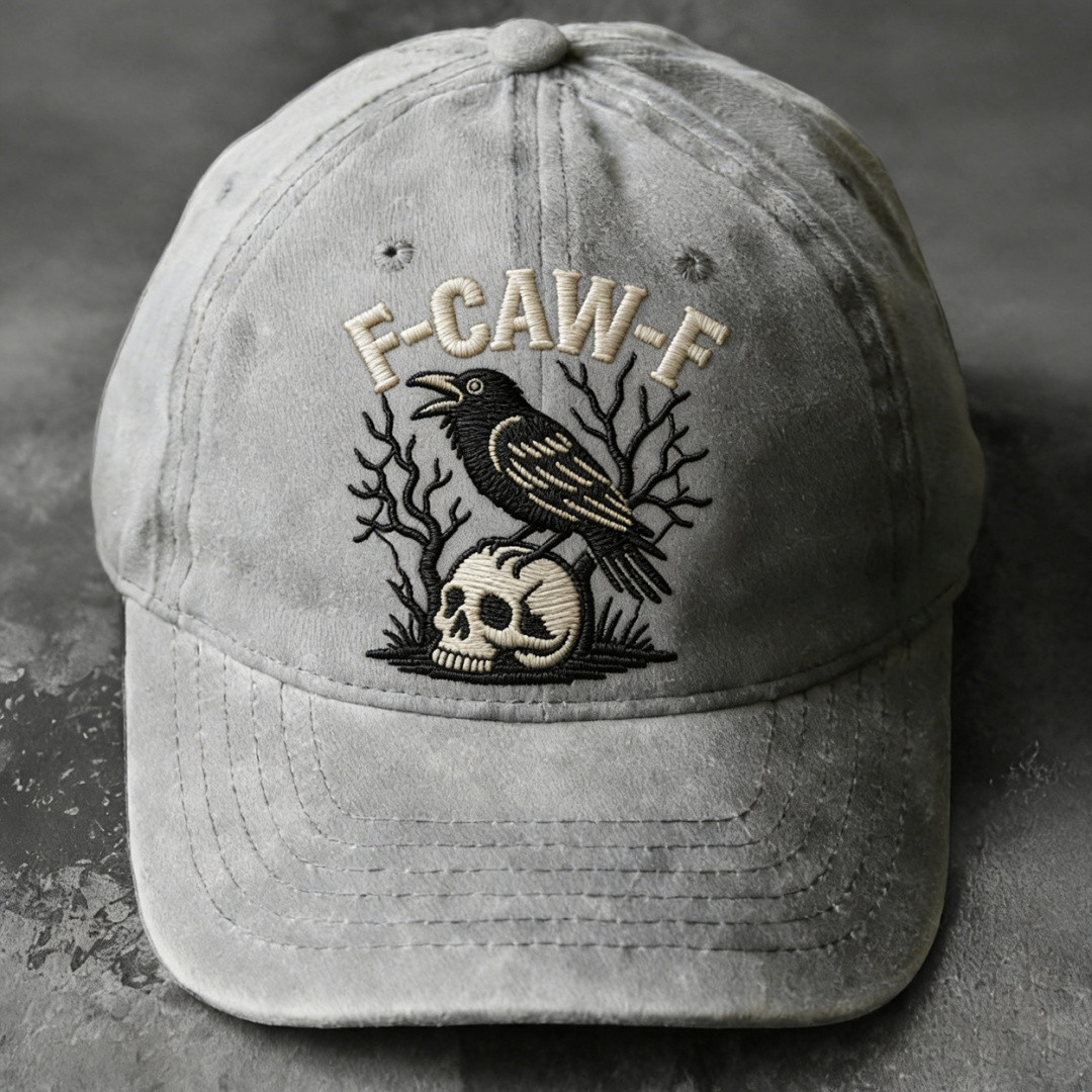 Crow F-CAW-F Hat Goblincore Aesthetic Baseball Cap Sarcastic Bird Lover Gifts