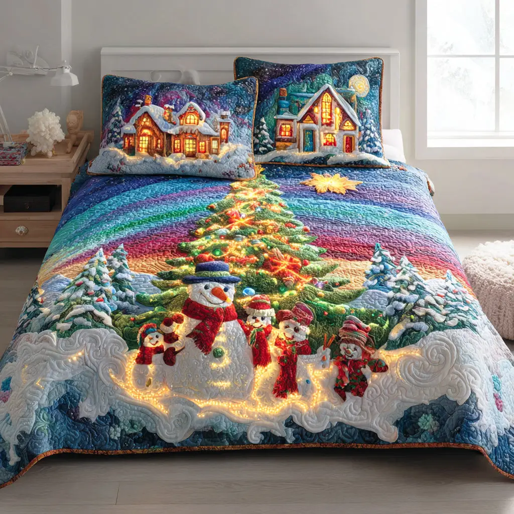 Crystal Morning Quilted Bedding Set Elegant Bedding Set Gift for Newlyweds