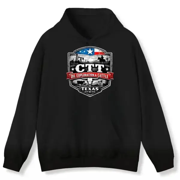 CTT Oil Cattle Company Texas Hoodie CTT Oil Exploration And Cattle Hoodie Landman Merch For Fan