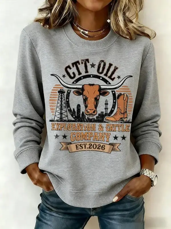 CTT Oil Cattle Company Texas Sweatshirt 2026 Gifts For Landman Fans For Her