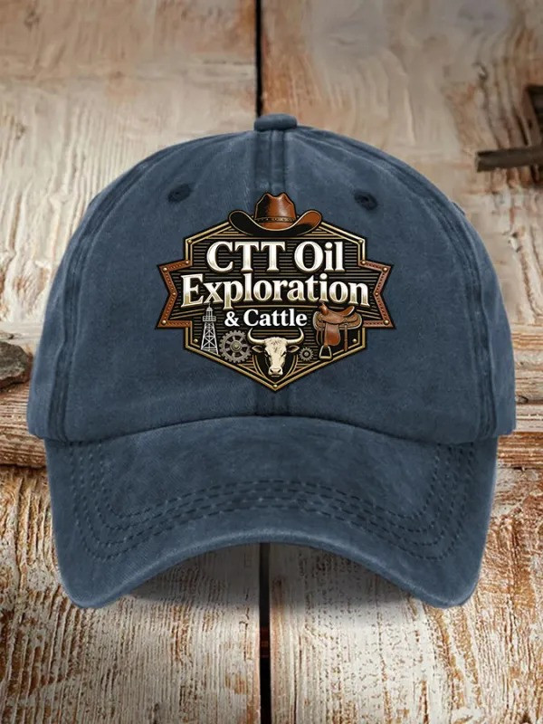 CTT Oil Exploration And Cattle Hat Company Texas Baseball Cap CTT Oil Landman Fan Gifts