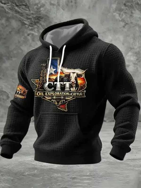 CTT Oil Exploration And Cattle Retro Hoodie CTT Oil Texas Company Clothing Landman Fan Gifts