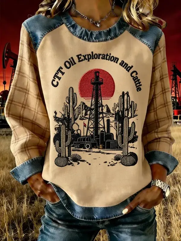CTT Oil Exploration And Cattle Sweatshirt Company Texas Landman Merch Gifts For Fans