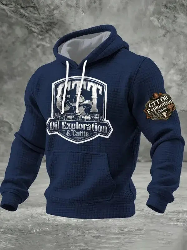 CTT Oil Explorations And Cattle Hoodie Men's Texas Company Hoodie Gifts Ideas For Landman Fans CTT Oil Explorations And Cattle Hoodie Men's Texas Company Hoodie Gifts Ideas For Landman Fans - Image 1