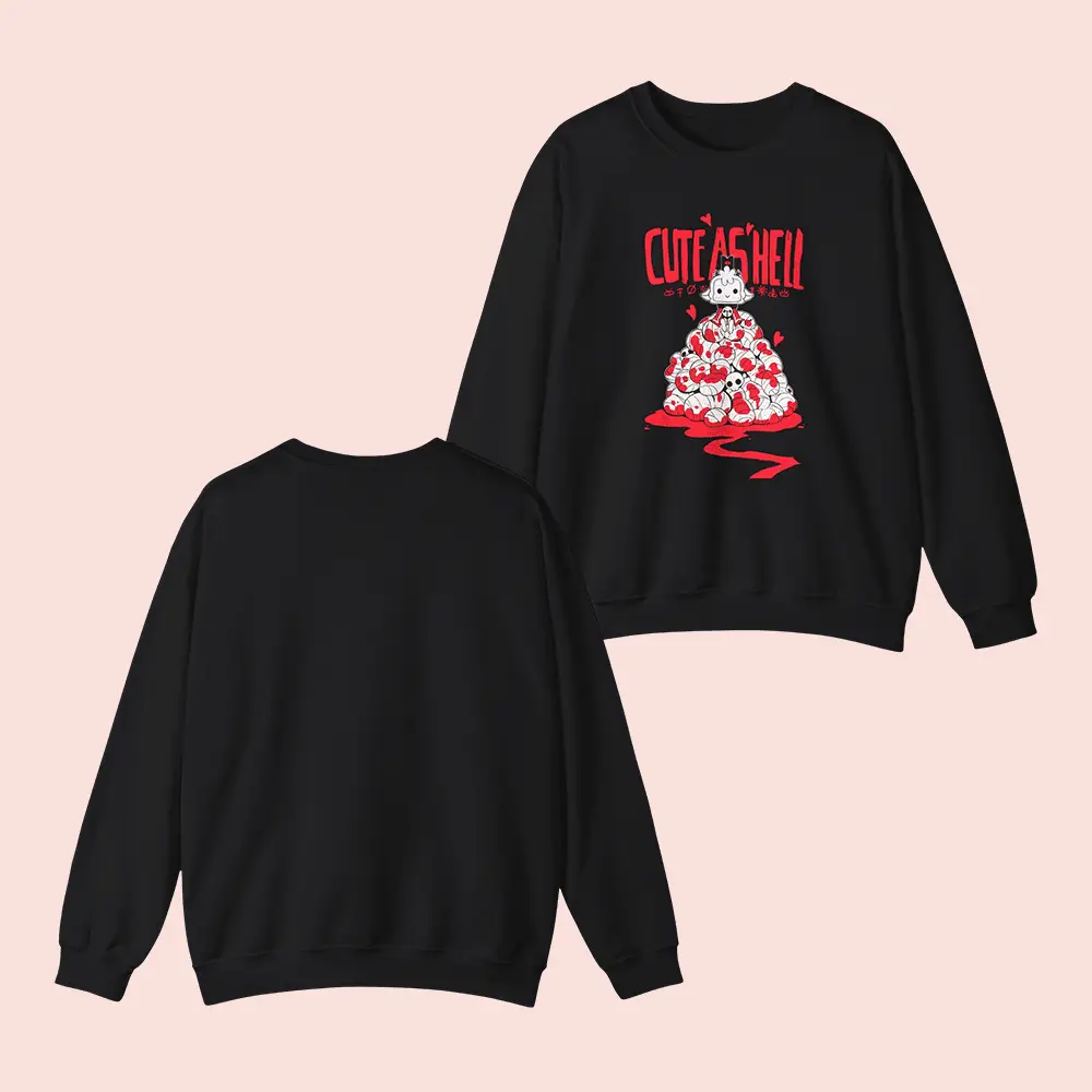 Cult Of The Lamb Merch Cute As Hell Sweatshirt Gifts For The Game Lover Cult Of The Lamb Merch Cute As Hell Sweatshirt Gifts For The Game Lover - Image 1