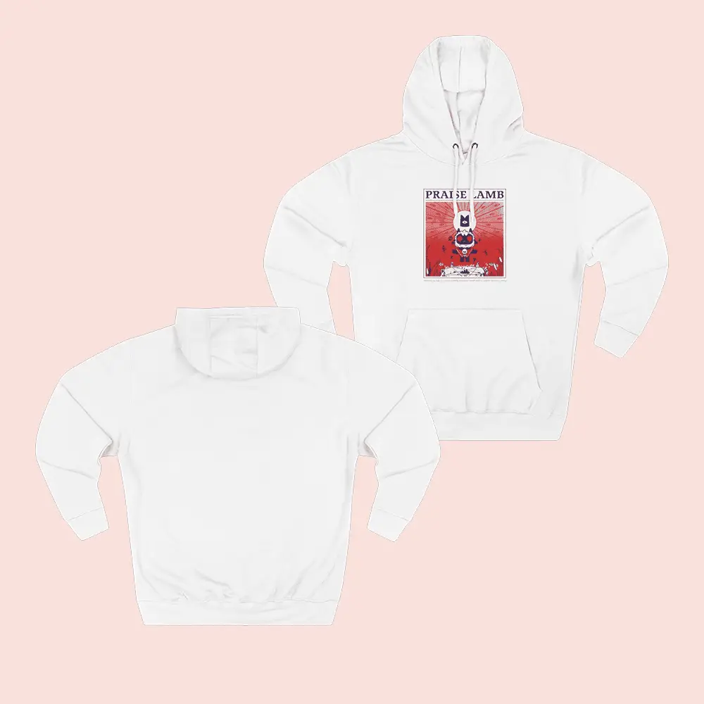 Cult Of The Lamb Merch Praise Lamb Hoodie White Gift Ideas For Game Lovers