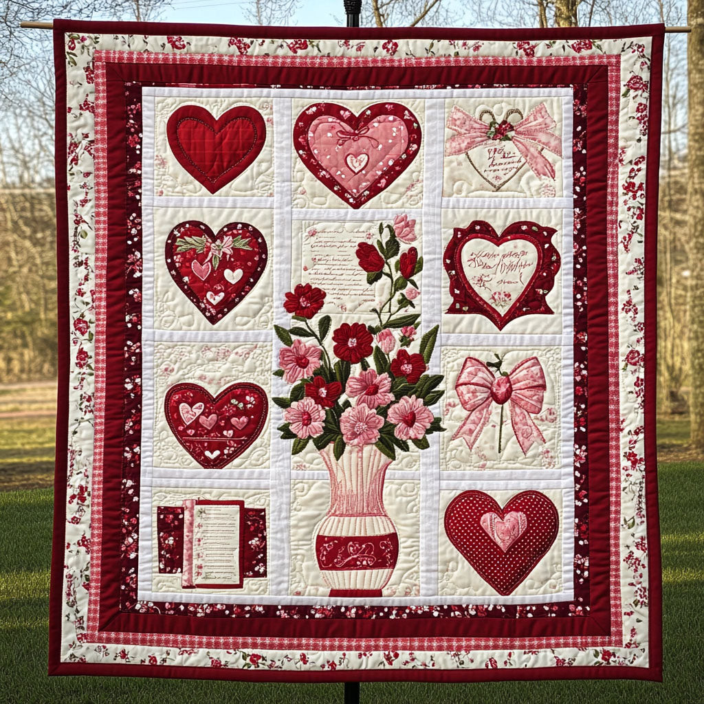 Cupid Whispers Quilted Blanket Rustic Home Decor First Valentine Gift For Girlfriend