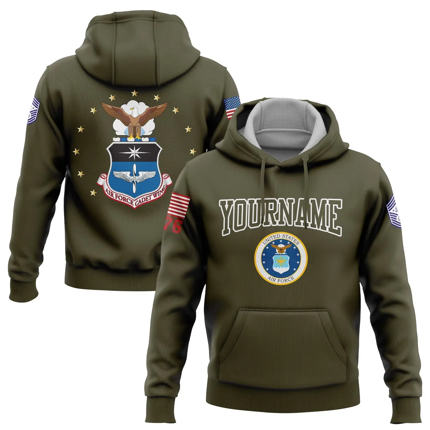 Custom 1776 U.S Air Force Military Hoodie Independence Day Apparel Gift For Father Custom 1776 U.S Air Force Military Hoodie Independence Day Apparel Gift For Father - Image 1